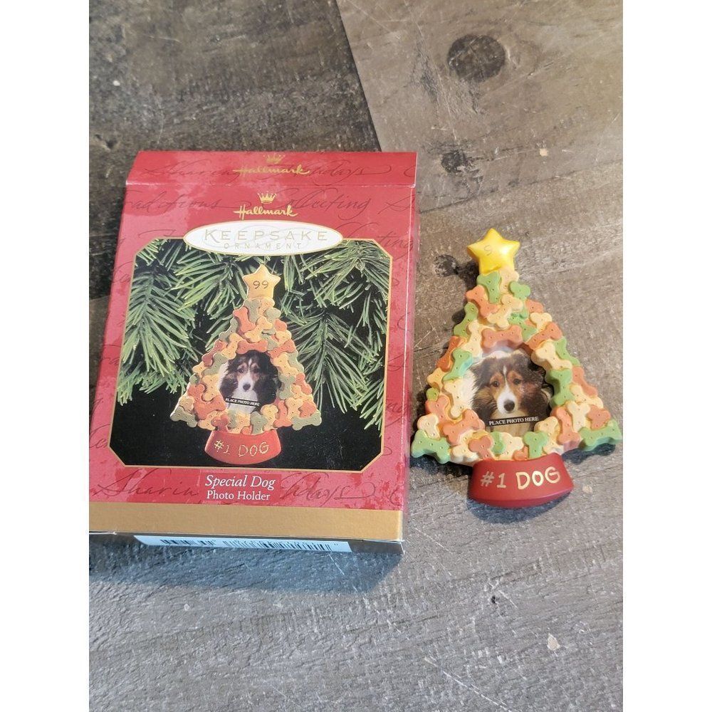 Hallmark 1999‎ special dog ornament Xmas decor
